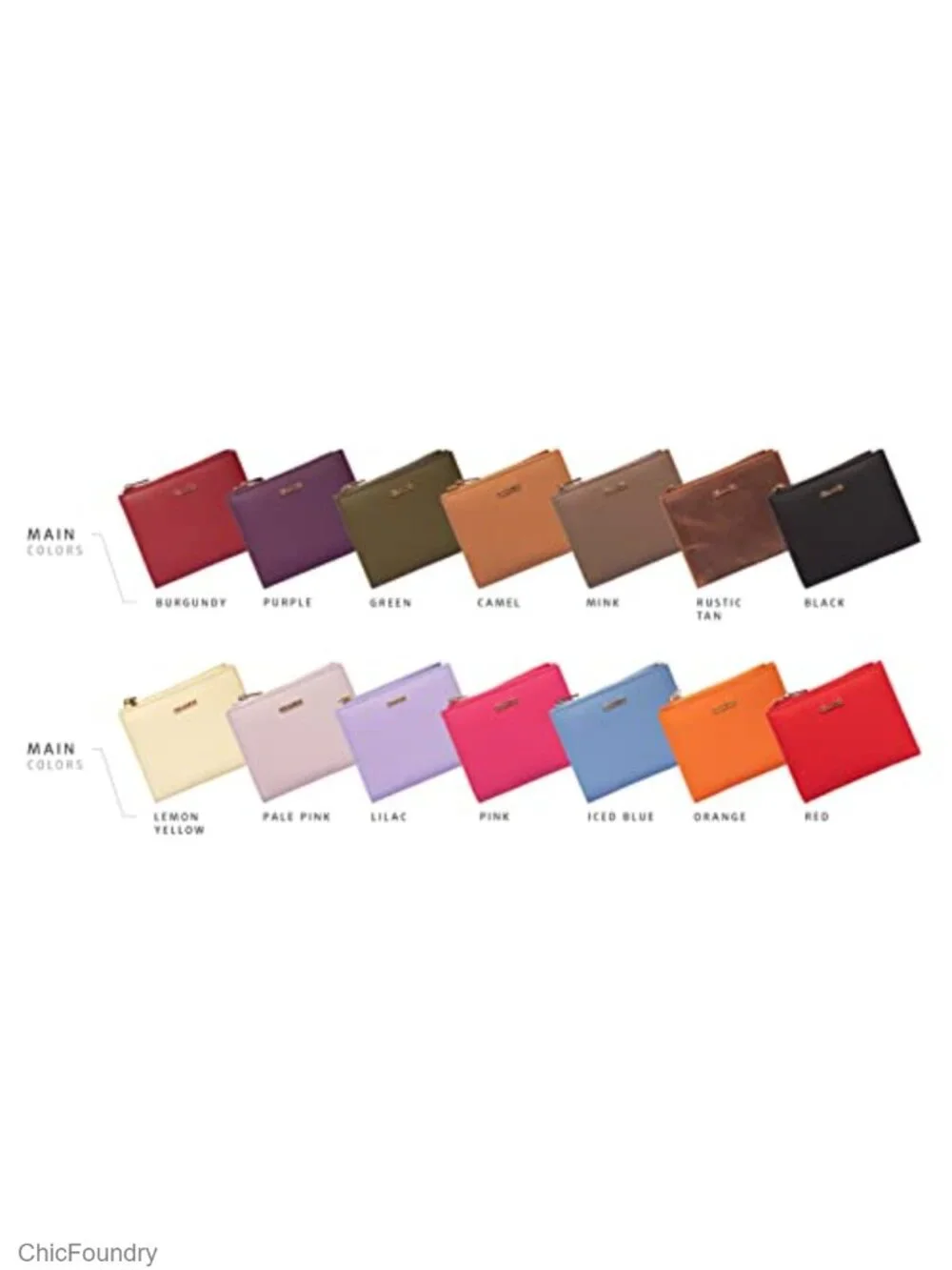 Genuine Leather Small Bifold Wallet for Women, Zippered Mini Purse with Card